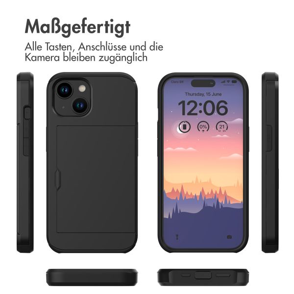 imoshion Backcover mit Kartenfach Apple iPhone 15 - Schwarz