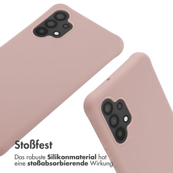 imoshion Silikonhülle mit Band für das Samsung Galaxy A32 (4G) - Sand Pink