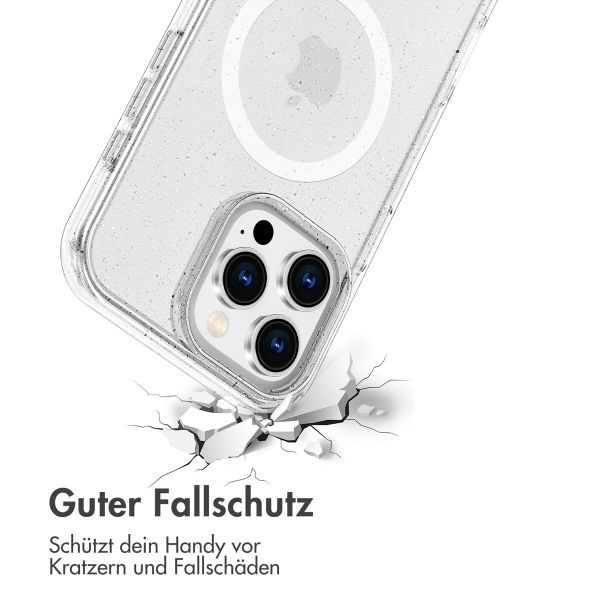 imoshion Sparkle Back Cover mit MagSafe für das Apple iPhone 16 Pro - Glitzer Transparent