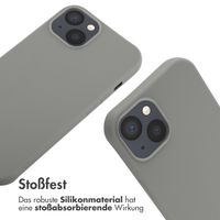 imoshion Silikonhülle mit Band für das iPhone 13 - Hellgrau