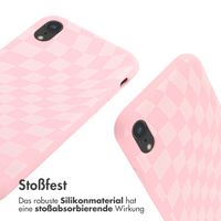 imoshion Silikonhülle design mit Band für das iPhone Xr - Retro Pink