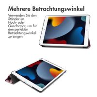 imoshion Design Trifold Klaphülle Apple iPad 9 (2021) 10.2 Zoll / iPad 8 (2020) 10.2 Zoll / iPad 7 (2019) 10.2 Zoll - Bloom Love Blush