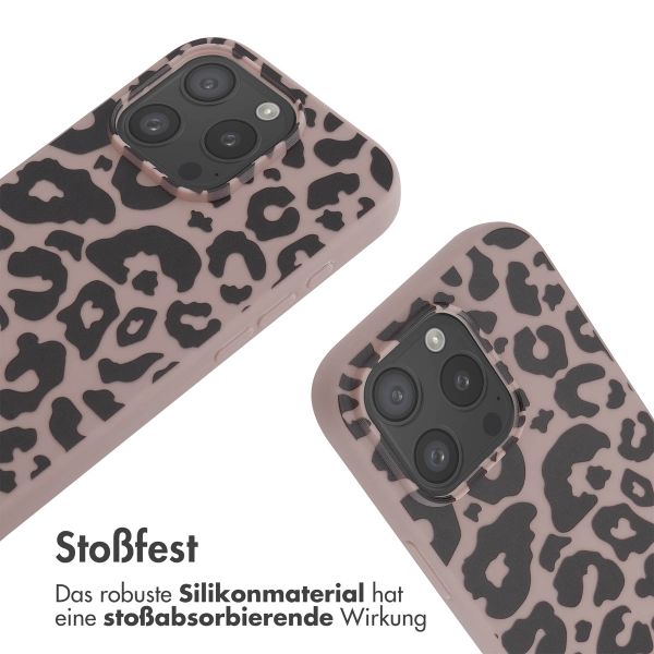 imoshion Silikonhülle design mit Band für das iPhone 16 Pro - Animal Pink