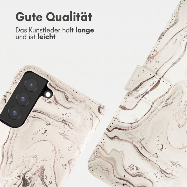 imoshion Design Klapphülle Samsung Galaxy S22 - Sandy Marble