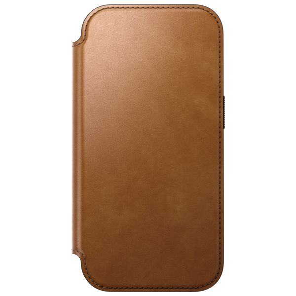 Nomad Modern Leather Folio Klapphülle Apple iPhone 18 Pro Max - English Tan