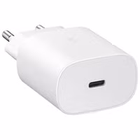Samsung Original USB-C auf USB-C Kabel - 1,8 Meter - 25 Watt + Original Fast Charging Adapter USB-C Ladegerät - 25 Watt - Weiß
