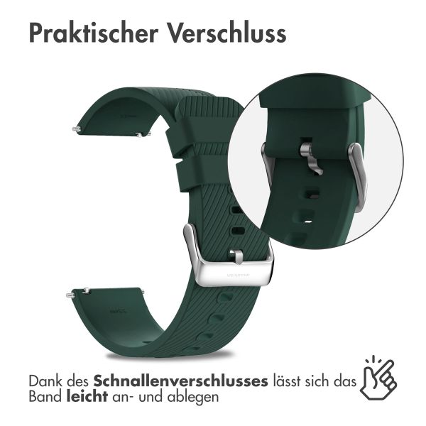 imoshion Flexibles Silikonarmband -   Universelle 20 mm Anschluss - Petrolblau
