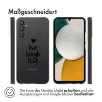 imoshion Design Hülle für das Samsung Galaxy A34 (5G) - Live Laugh Love - Schwarz