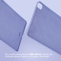 Accezz Liquid Silicone Back Cover mit Stifthalter Apple iPad Pro 12.9 (2022) / Pro 12.9 (2021) / Pro 12.9 (2020) - Lila