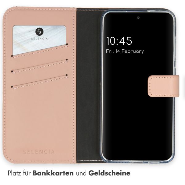 Selencia Echtleder Klapphülle für das Samsung Galaxy S24 - Dusty Pink