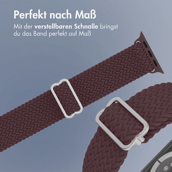 imoshion Gewebtes Nylonarmband für Apple Watch | 38/40/41/42 mm - Burgundy