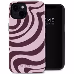 Selencia Vivid Rückabdeckung mit MagSafe Apple iPhone 14 - Wavy Swirl Pink Plum