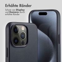 Accezz MagSafe Leather Backcover Apple iPhone 15 Pro - Onyx Black
