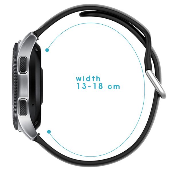 imoshion Silikonband für die Garmin Venu / Vivoactive 3 / Forerunner 245 - Schwarz