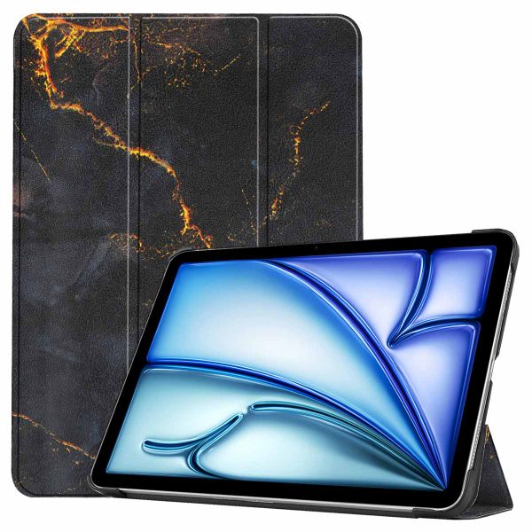 imoshion Design Trifold Klapphülle für das iPad Air 13 Zoll (2025) M3 / (2024) M2 - Black Marble