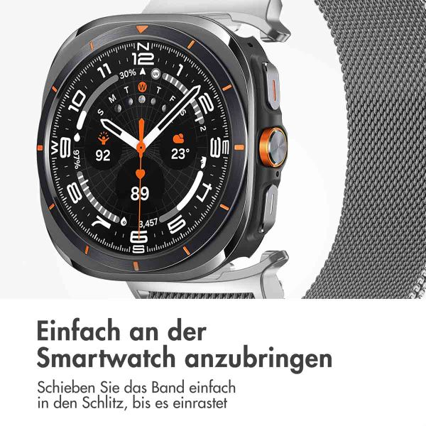 imoshion Magnetisches Milanaise Armband für das  Samsung Galaxy Watch Ultra (2024/2025) - Silber