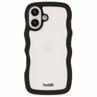 Holdit Wavy Case Apple iPhone 16 Plus - Black / Transparent