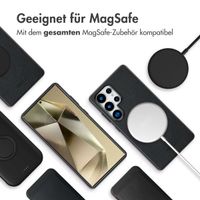 Accezz MagSafe Leather Backcover für das Samsung Galaxy S25 Ultra - Onyx Black