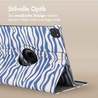 imoshion 360° drehbare Design Klapphülle Apple iPad Air 13 Zoll (2025) M3 / (2024) M2 - White Blue Stripes