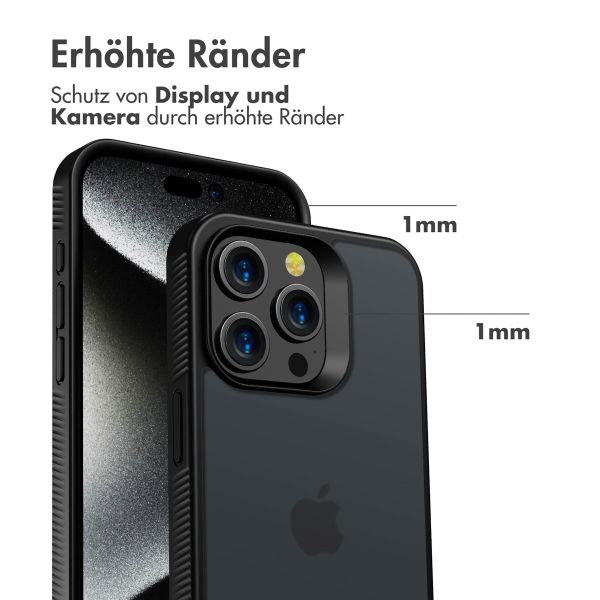 Accezz Rugged Frosted Back Cover Apple iPhone 15 Pro Max - Schwarz