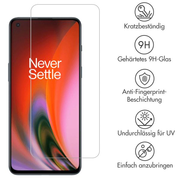 Accezz Screen Protector aus gehärtetem Glas OnePlus Nord 2