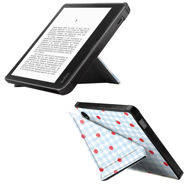 imoshion Design Klappbare Klapphülle Kobo Libra Colour - Cherry Check