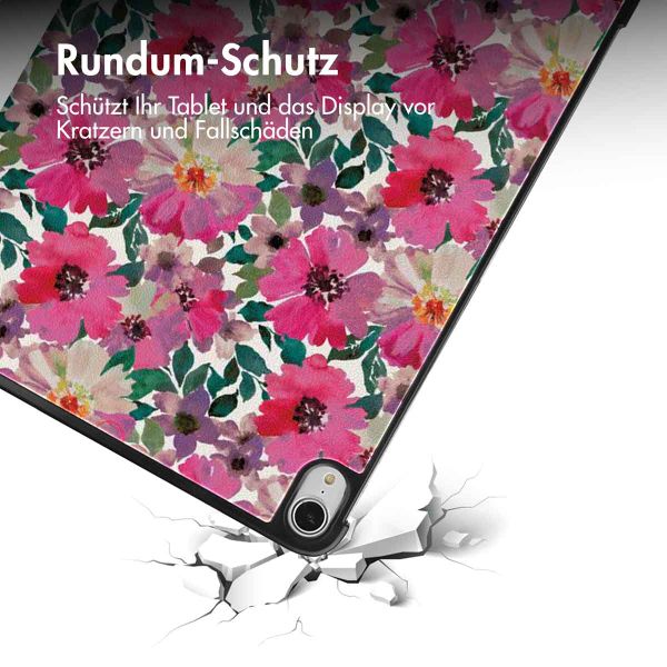 imoshion Design Trifold Klapphülle für das iPad Air 13 Zoll (2025) M3 / (2024) M2 - Floral Watercolor