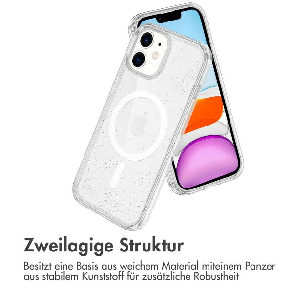 imoshion Sparkle Back Cover mit MagSafe für das Apple iPhone 12 (Pro) - Glitzer Transparent