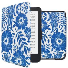 imoshion Design Slim Hard Case Klapphülle Kobo Clara 2E / Tolino Shine 4 - Flower Tile