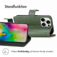 imoshion Luxuriöse Klapphülle Apple iPhone 16 Pro - Grün