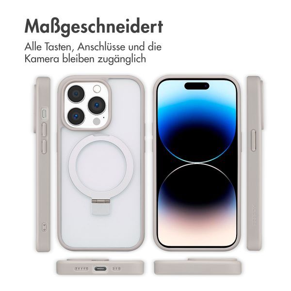 Accezz Ring Stand Backcover mit MagSafe iPhone 14 Pro - Grau
