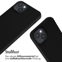 imoshion SilikonHülle mit Band Apple iPhone 15 Plus - Schwarz