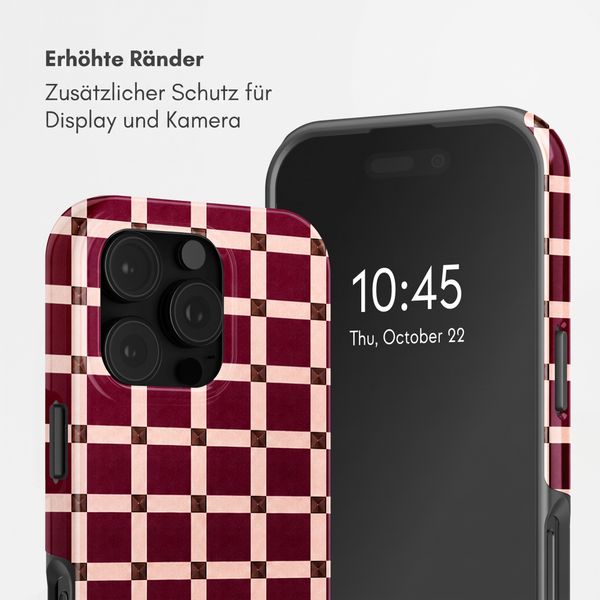 Selencia Vivid Rückabdeckung mit MagSafe Apple iPhone 16 Pro Max - Check This Burgundy