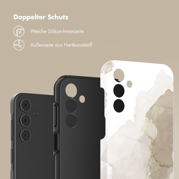 Selencia Vivid Back Cover Samsung Galaxy A15 (5G) - Marble Light Brown