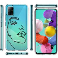 imoshion Design Hülle Galaxy A31 - Abstraktes Gesicht - Schwarz