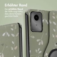 imoshion 360° drehbare Design Klapphülle für das Lenovo Tab M11 - Green Flowers