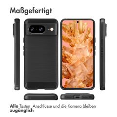 imoshion Brushed Back Cover für das Google Pixel 8 - Schwarz