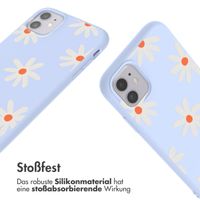 imoshion SilikonHülle design mit Band Apple iPhone 11 - Lila Flower Distance