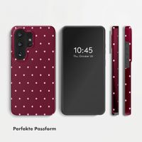 Selencia Vivid Rückabdeckung mit MagSafe Samsung Galaxy S26 Ultra - Happy Dots Burgundy