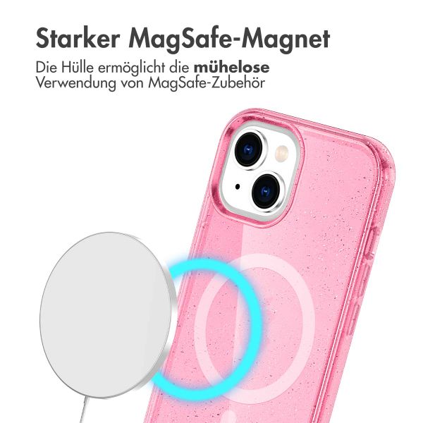 imoshion Sparkle Back Cover mit MagSafe für das iPhone 15 - Rosa