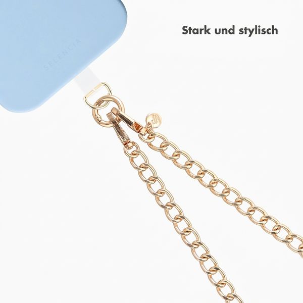 Selencia Bold Chain-Handykette (extra lang 145 cm) - Gold