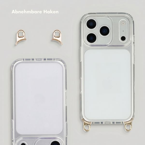 Selencia Backcover mit abnehmbaren Haken Apple iPhone 18 Pro / 17 Pro - Transparent