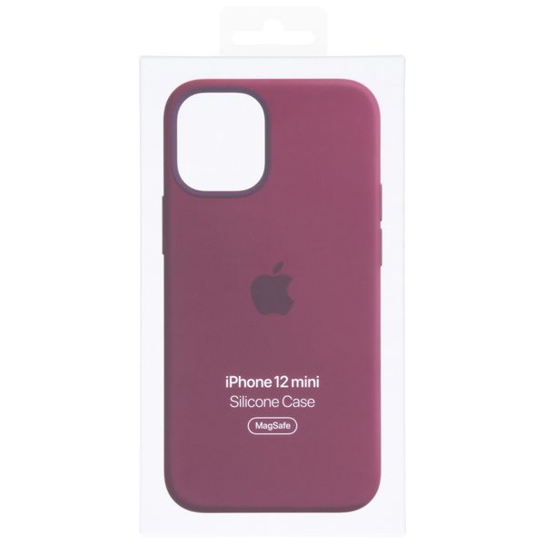 Apple Silikon-Case MagSafe Apple iPhone 12 Mini - Plum