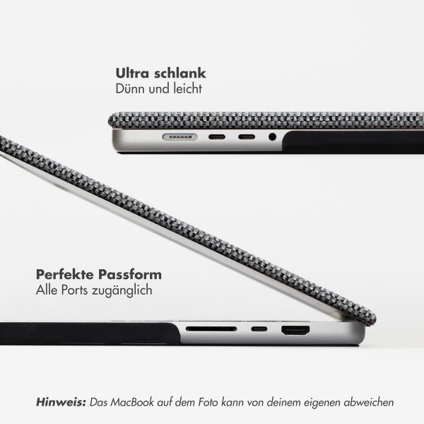 Selencia Cover mit gewebter Oberfläche Apple MacBook Pro 13 Zoll (2020 / 2022) - Grau