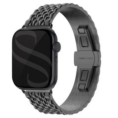 Selencia Drachenarmband aus Stahl für das  Apple Watch Series 1 t/m 11 / SE / Ultra (44/45/46/49 mm) - Schwarz