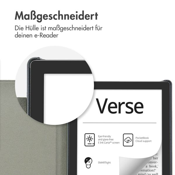 imoshion Canvas Sleepcover Klapphülle Pocketbook Verse / Verse Pro / Verse Pro Color / Vivlio Light / Light HD - Peach