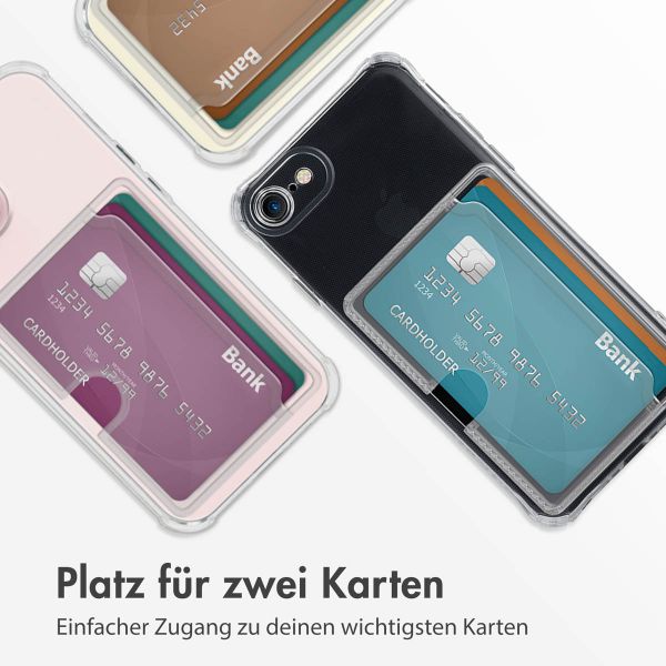 imoshion Soft Case Back Cover mit Kartenhalter für das iPhone SE (2022 / 2020) 8 / 7 - Transparent