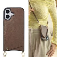 Selencia Nova HandyHülle mit Kordel und Kartenhalter Apple iPhone 17 - Mocha Brown