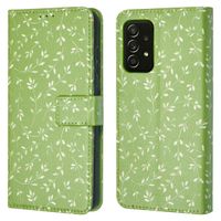 imoshion Design Klapphülle Samsung Galaxy A52(s) (5G/4G) - Green Flowers
