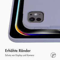 Accezz Liquid Silicone Back Cover mit Stifthalter Apple iPad Pro 11 (2024) M4 - Lila